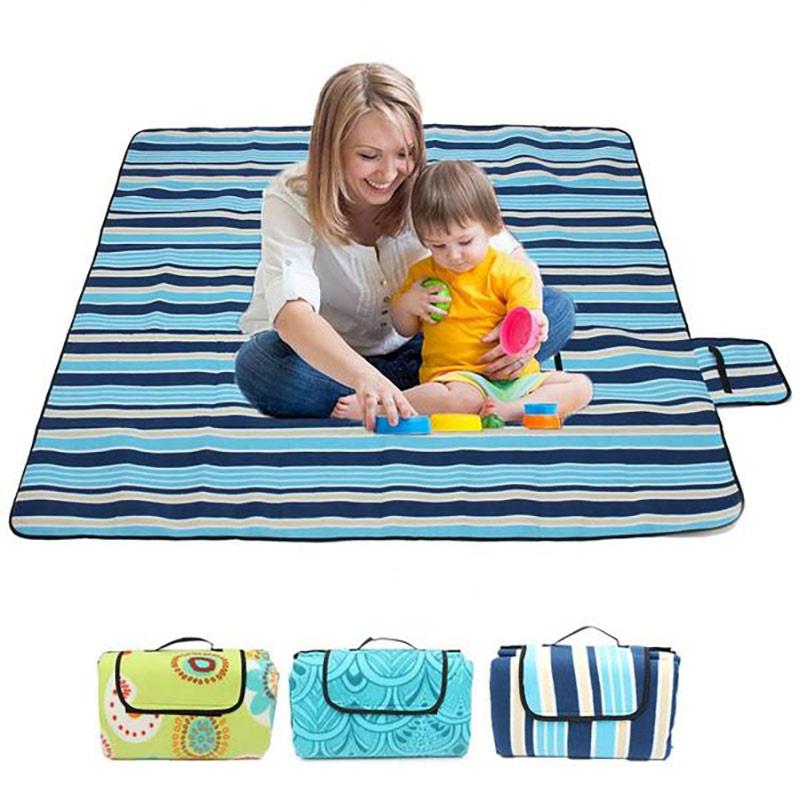 Alfombra para pícnic plegable, a prueba de agua, de 200x200CM, para exterior, Camping, playa, manta a prueba de humedad, alfombra portátil para acampar, senderismo y playa