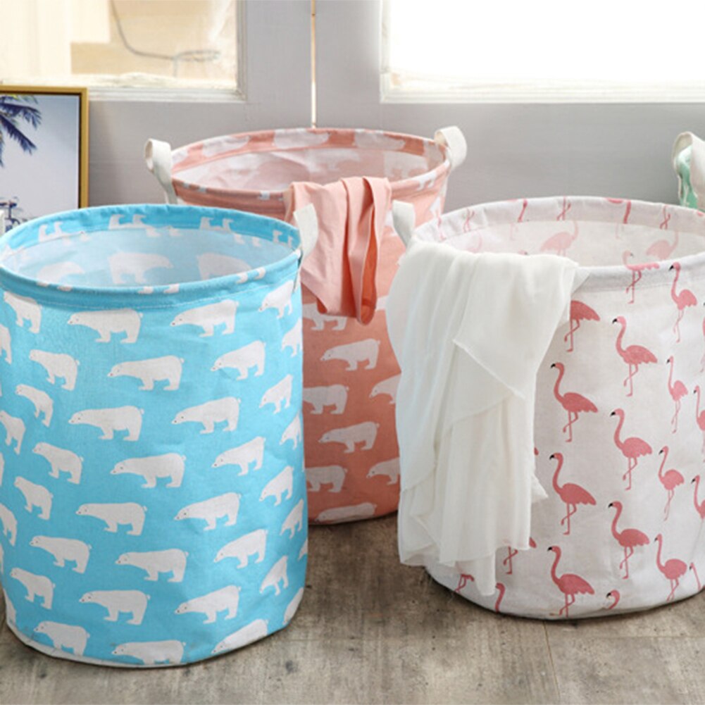 Foldbar flamingo snavset vasketøjskurv vandtæt pose til opbevaringspose