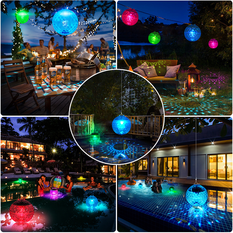 Solar Powered Wasser Float Licht Teich Schwimmenden Lampe Magische Kugel Licht Garten Farbwechsel Dekoration Beleuchtung Für Pool Baum