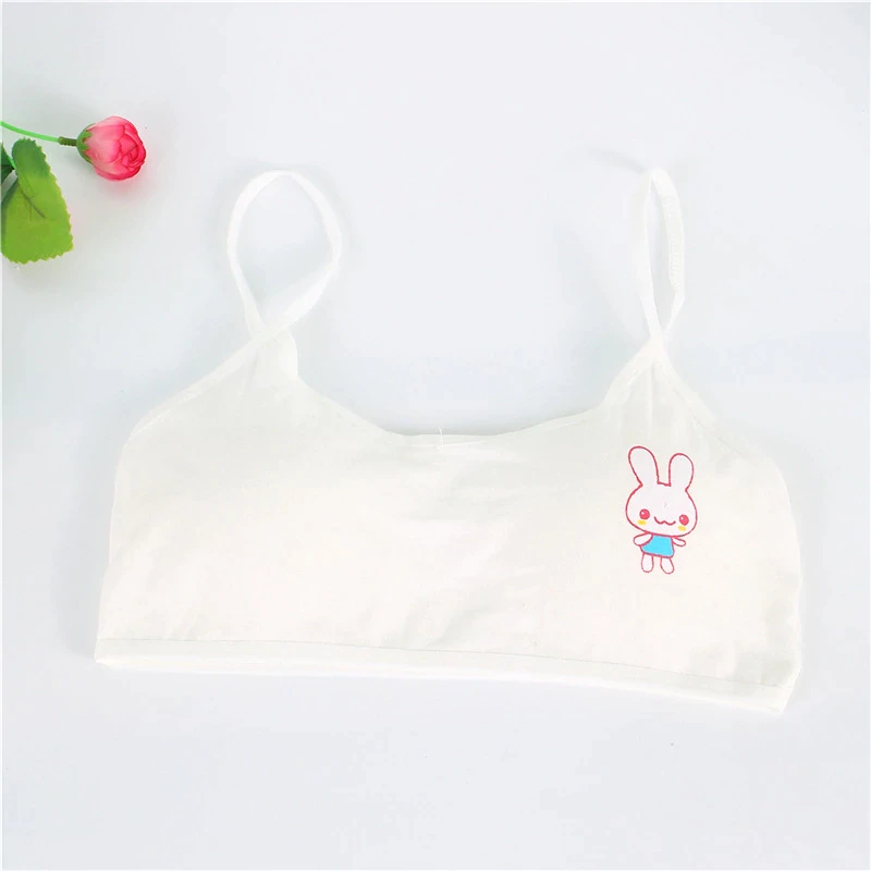 6 pz/lotto nuovo arrivato di Trasporto Libero Wrap busto di cotone della caramella Maglia giovane Ragazze studenti coniglio ragazzi Biancheria Intima per bambini