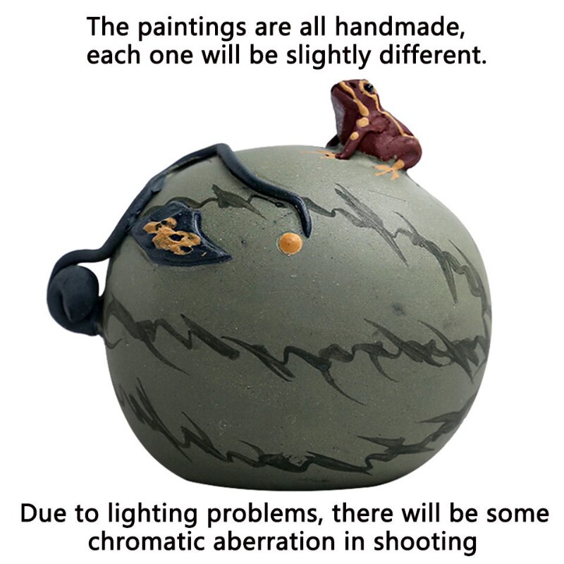 Ceramic Frog Tea Pet Cute Tea Set Ornaments Tea Set Accessories Spray Water Frog Tea Pet Heat Expansion Andcontraction Principle