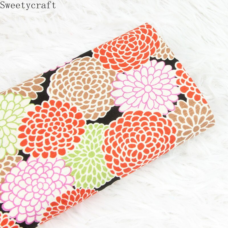100% grueso de 110x45cm, flor de tela de algodón, paño para coser vestidos, tejidos acolchados, retales, costura artesanal, Material hecho a mano