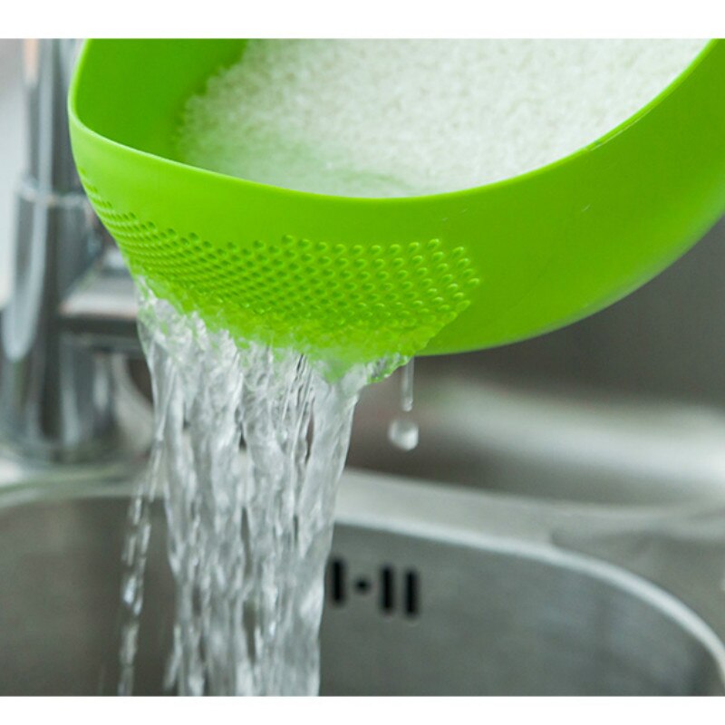 Keuken Wassen Rijst Afvoer Mandenmakerij Dikke Plastic Met Handvat Fruitschaal Wassen Mand Voor Thuis Leveringen Mx8021523