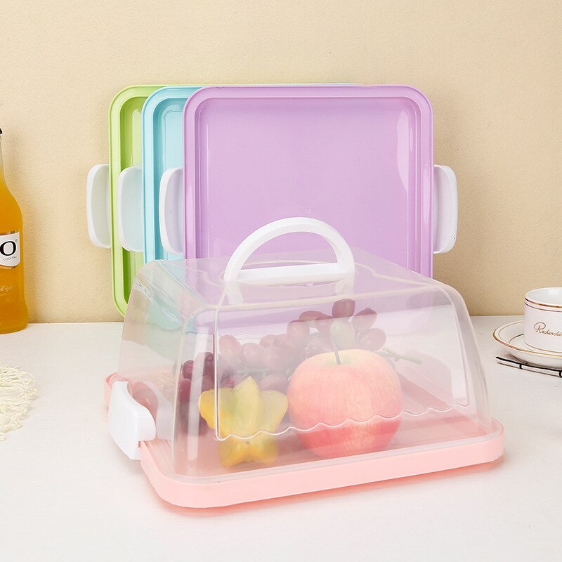 1pc 30X15cm Round Cake Carrier Handheld Plastic Pastry Storage Holder Dessert Container Cover Case Birthday Wedding Party case