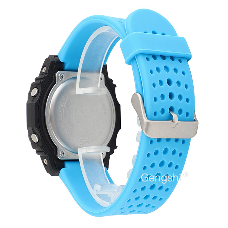 16mm silikone urrem, der passer til casio g shock aw -590 591 awg -m100a m100b awg -m100 g-7700 awg -100 awg -101: Blå