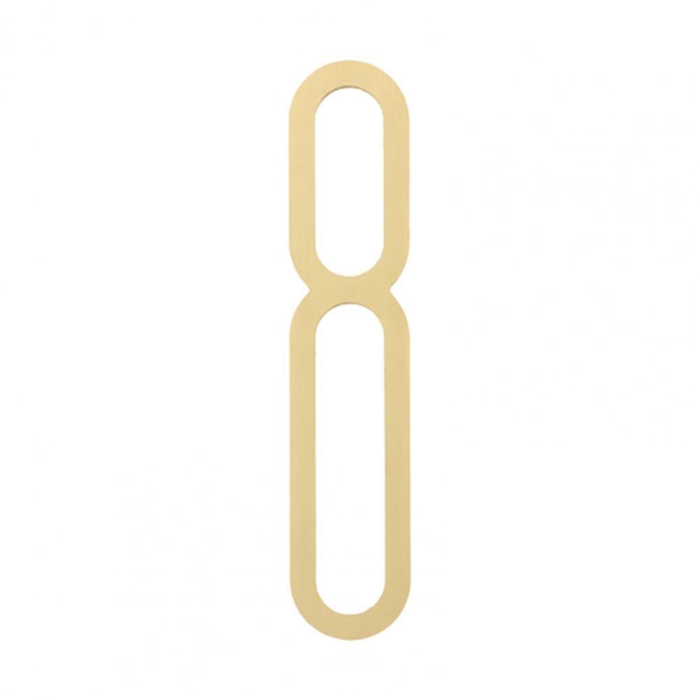 Wall Ornament 1-9 Brass Door Number Wall Decoration Number Sign 3D Effect for Office: 8
