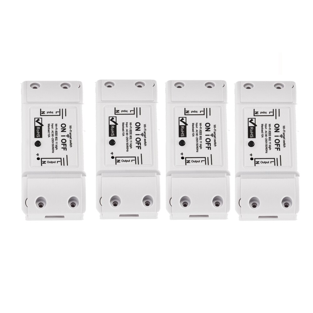 Smart Home Switch WiFi Wireless Remote Control Circuit Breaker Circuit Controller Module Alexa Google Home Smartlife Tuya App: 4PCS