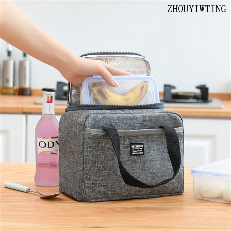 Geïsoleerde Lunch Tas Oxford Reizen Noodzakelijk Olie Picnic Pouch Unisex Thermische Diner Box Container School Voedsel Opslag Gevallen