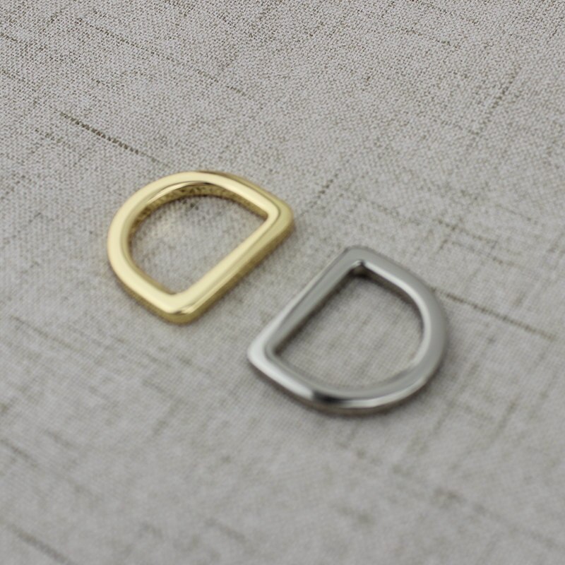 10-50pcs 20mm 25mm Welded Belt Strap D ring Handbag webbing adjusted Alloy quare edge d ring