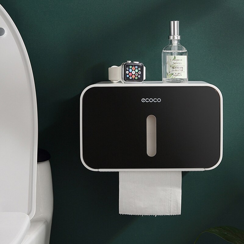 ECOCO Tissue Box Wall Mounted Paper Roll Holder Kitchen Paper Dispenser For Hotel Toilet Paper Dispenser Bathroom Accessories