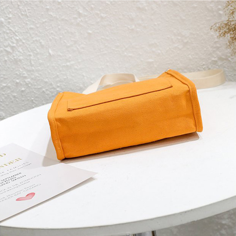 Leinwand Tote Tasche 2022 Frauen Schulter Taschen Mädchen Käufer Frühjahr Und Sommer Große Kapazität Einfarbig Buchstaben Druck Handtasche