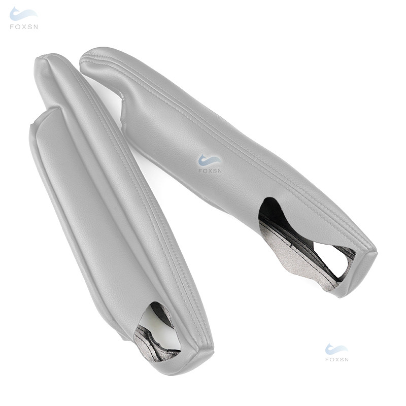 Bracciolo del sedile in pelle per terra rover Freelander 2 2007 - 2015 Rivestimento di protezione della copertura della maniglia del bracciolo del sedile lato conducente e passeggero: Grigio