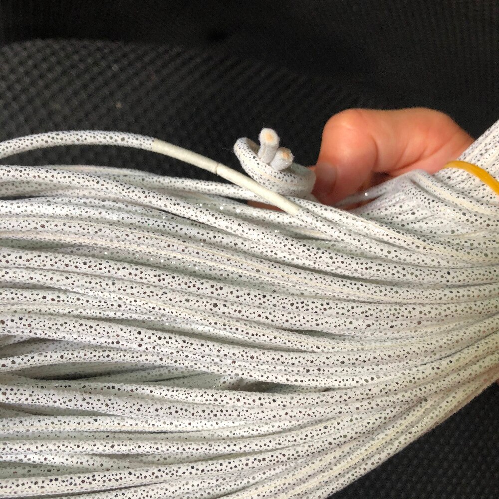 5m/ partier smykker 3mm hvid ledning rund blød metallisk glitter stof reb strimmel diy armbånd halskæde choker materia