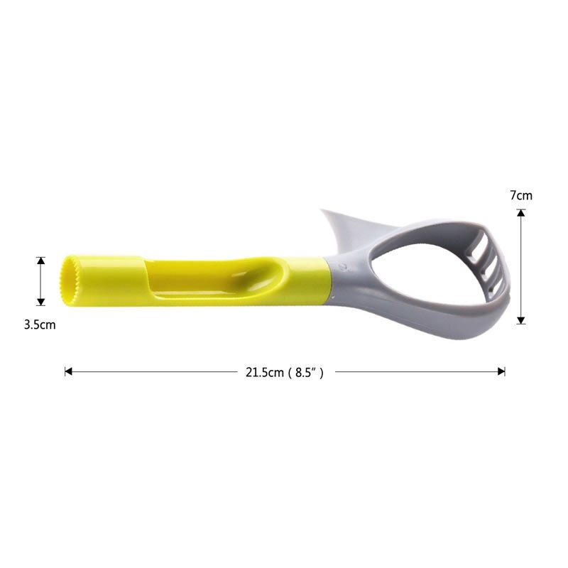 QueenTime Kunststoff 3in1 Avocado Splitter Apfel Kirsche Pitter Corer Mango Zellstoff Schneidemaschine Stampfer Obst Gemüse Werkzeuge Küche Spielereien