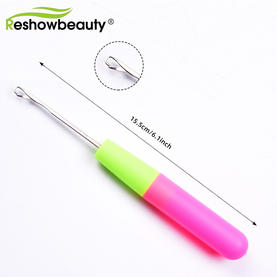 Crochet Hooks for Braids Latch Hook Needles Knitting Tools Plastic Hand Stainless Steel Hair Accessoires Reshowbeauty