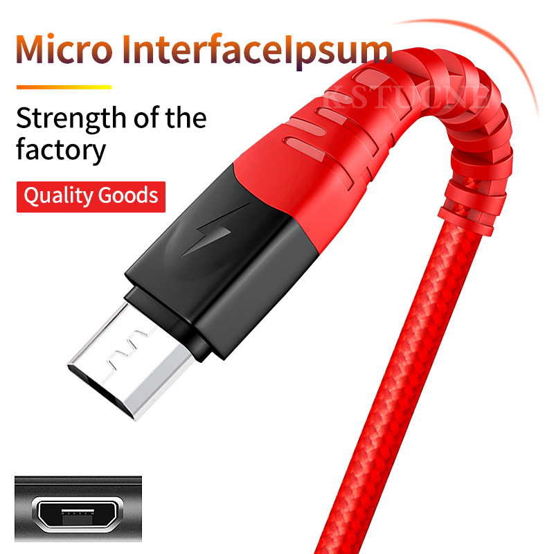 Kstucne Micro Usb Kabel 3M Sync Data Draad Microusb Kabel Voor Samsung Xiaomi Huawei Android Mobiele Telefoon Usb Micro charger Cord