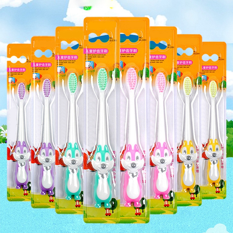 Baby Cartoon Vorm Zachte Tandenborstel Kids Dental Oral Care Brush Tool Tandenborstels