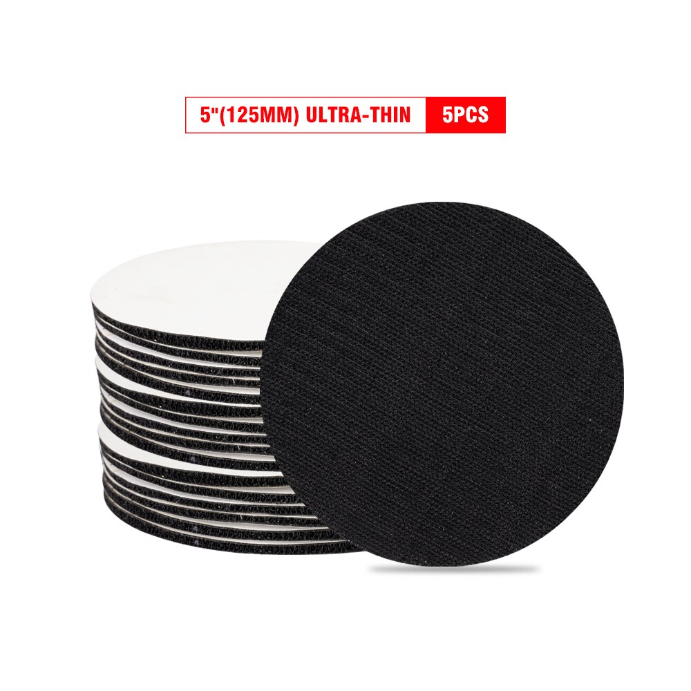 5pcs 5&quot; 125mm/6&quot;150mm Velcro Pad Conversion Kit Interface Pad Protection Disc for Abrasive Sander Polishing &amp; Grinding: 5inch(125mm)