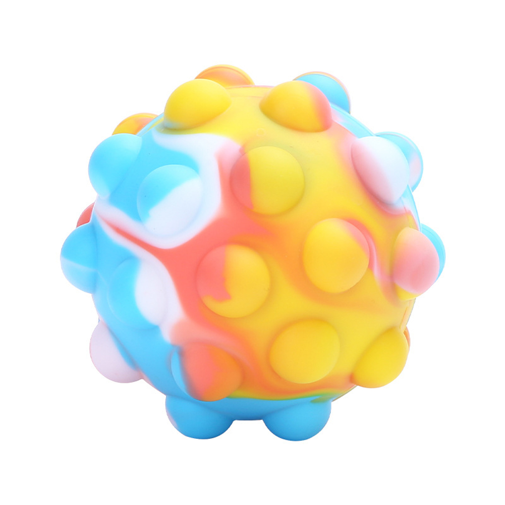 7 eksklusive stiler 3d fingerleker ball spill anti stress kawaii popit figet barn leker 3d fidget leker ball barn: Blå mobre
