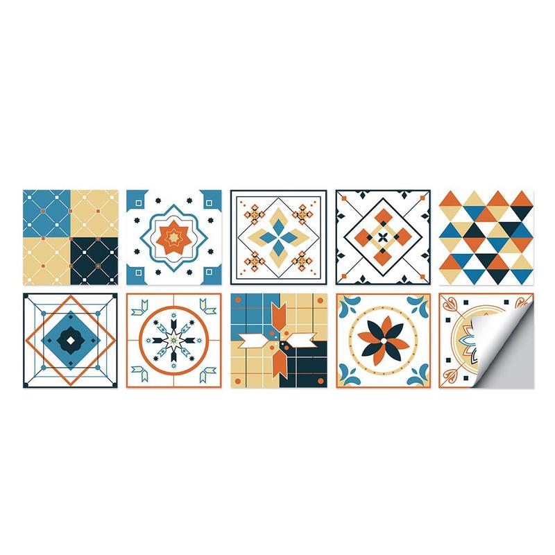 15*15cm keuken olie- en waterdicht badkamer sticker trap stereo meubel sticker keramische tegel sticker decoratie wa  h6 m 1: A