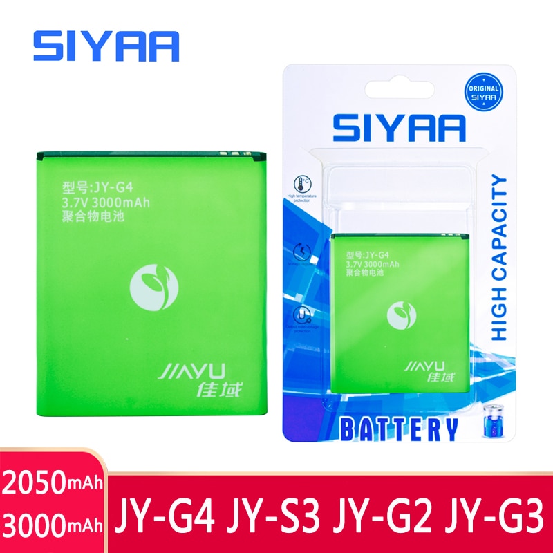 Siyaa Mobiele Telefoon Batterij JY-G4 JY-S3 JY-G2 JY-G3 Voor Jiayu G4 G4S G4T JYS3 S3 JYG2 G3 Vervanging Lithium Polymeer batteria