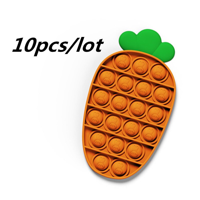 10 Stks/partij Push Popit Bubble Zintuiglijke Speelgoed Autisme Behoeften Squishy Volwassen Kid Grappig Anti-Stress Pop Het Fidget Reliver stress: 10pcs huluobu