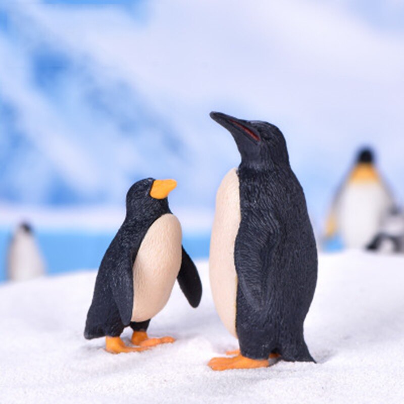 ZOCDOU 1 pièce mignon pingouin pôle antarctique père et fils glace et neige petit modèle Statue artisanat ornement Miniatures