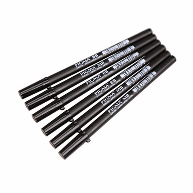 3pcs/Lot Japan Sakura PIGMA Calligraphy Brush Pen Fine/Medium/Bold Tip Black Ink Pens Brush Kalligrafie Pens