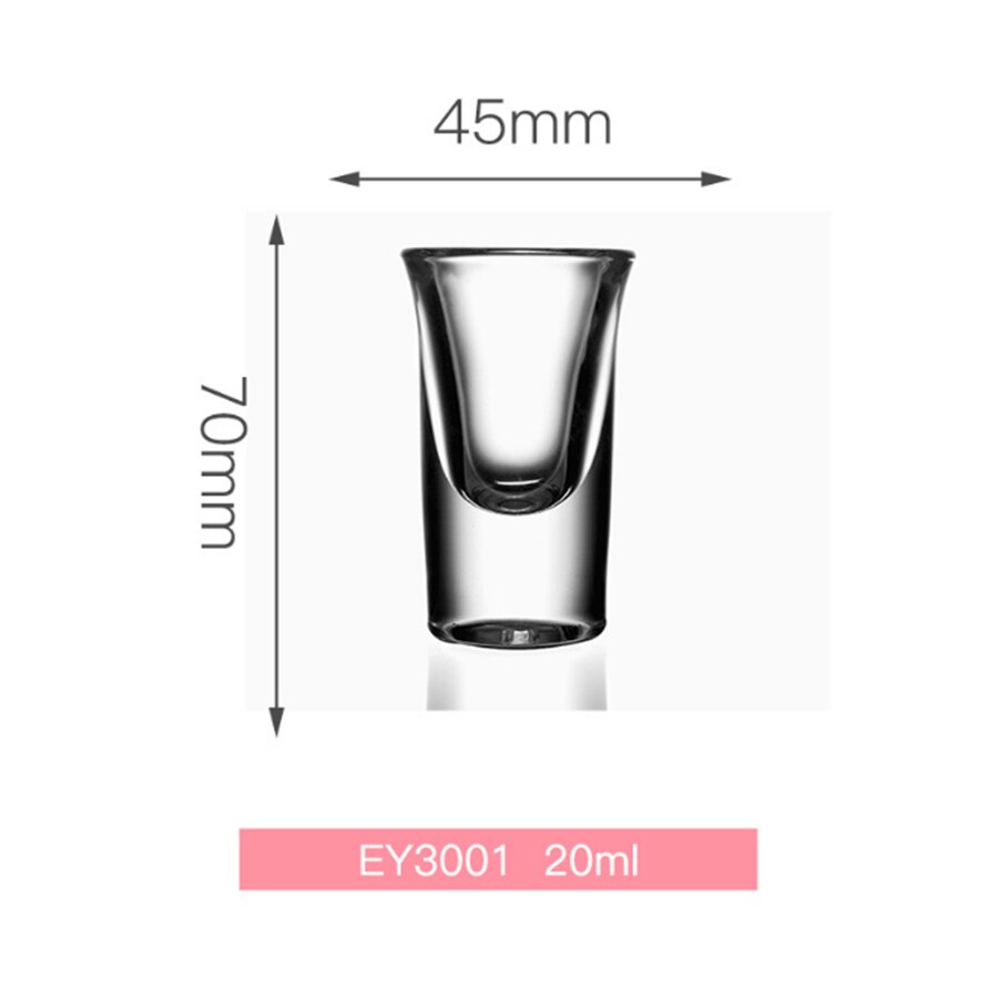 Blei-freies glas schnaps becher Schluck tasse dicke Basis Felsen becher kugel becher schnaps serie: C 20ml