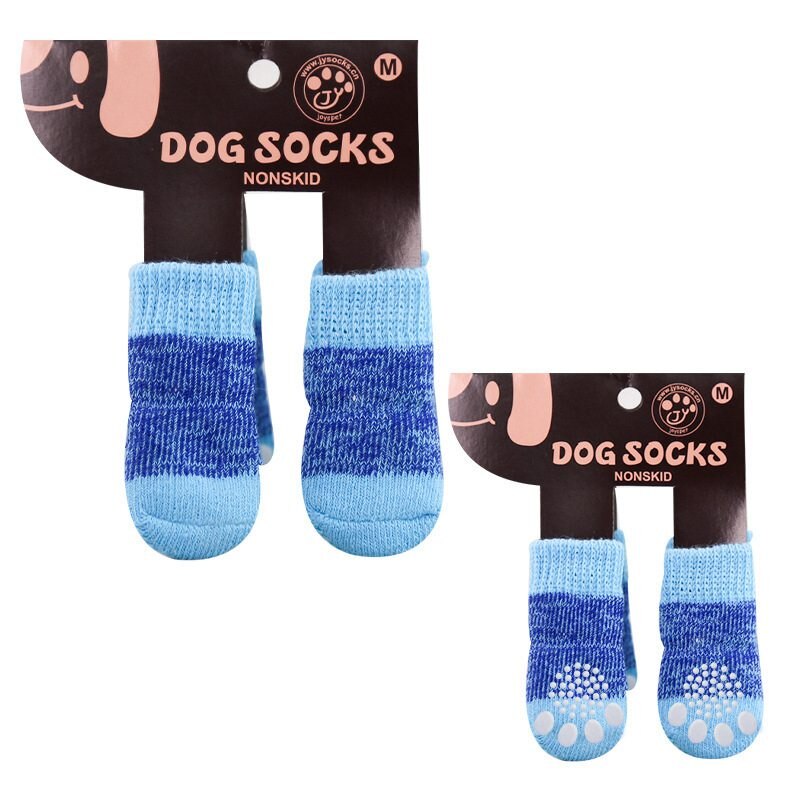 4Pcs/set bota de otoño e invierno de goma Calcetines Anti-arañazos de los gatos Patucos Perro Pequeno Calze de Calcetines Mascotas
