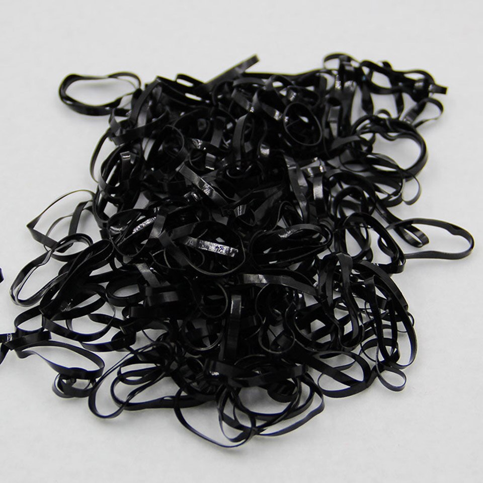 200 st / pack gummirep hästsvanshållare elastiska hårband band flätor flätor hårklämma pannband flickor hår tillbehör
