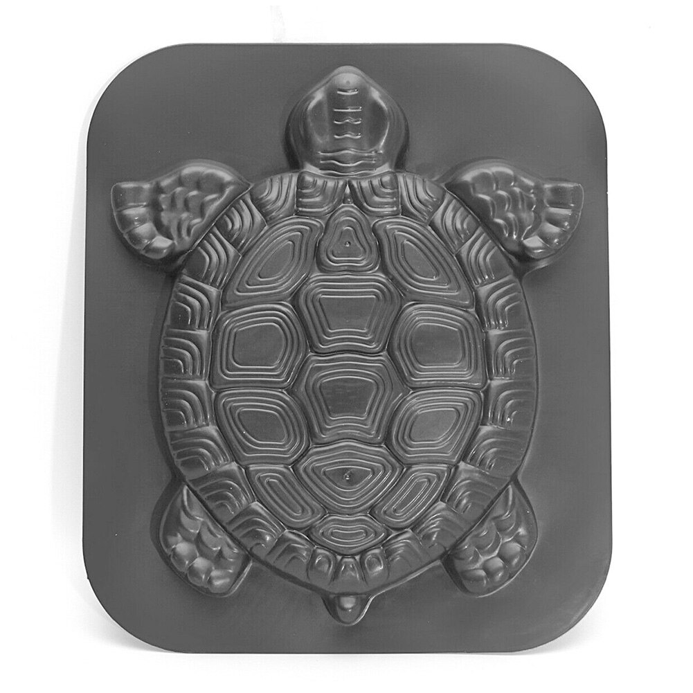 Garden Decor Tool Reusable Stepping Stone Outdoor Landscape ABS Concrete Cement Turtle Shape Paving Mold Road Manual Black