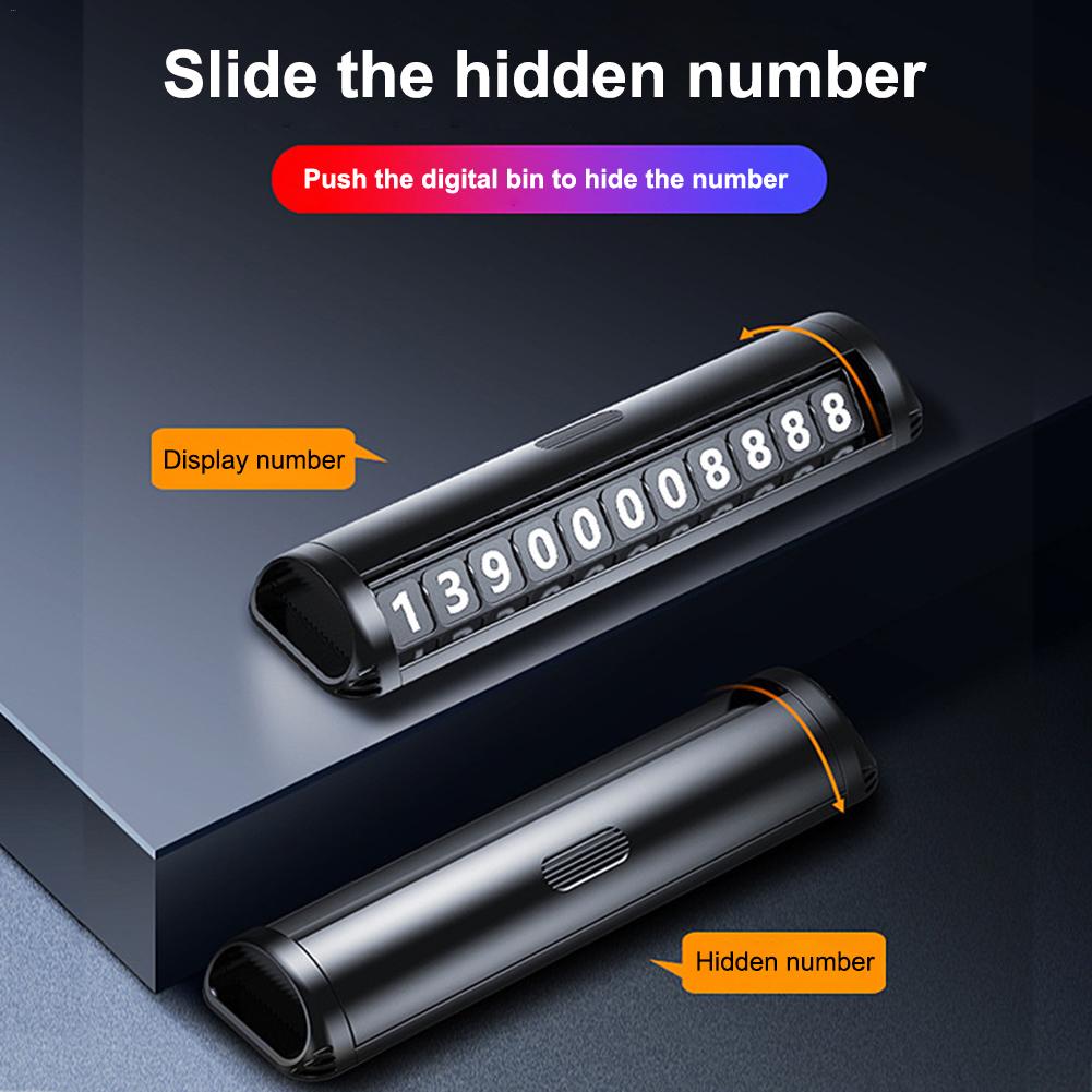 Hidden Car Temporary Stop Sign Car Decoration Parking Assistance Phone Number Card for Car Stop Parking Sign Notice Number