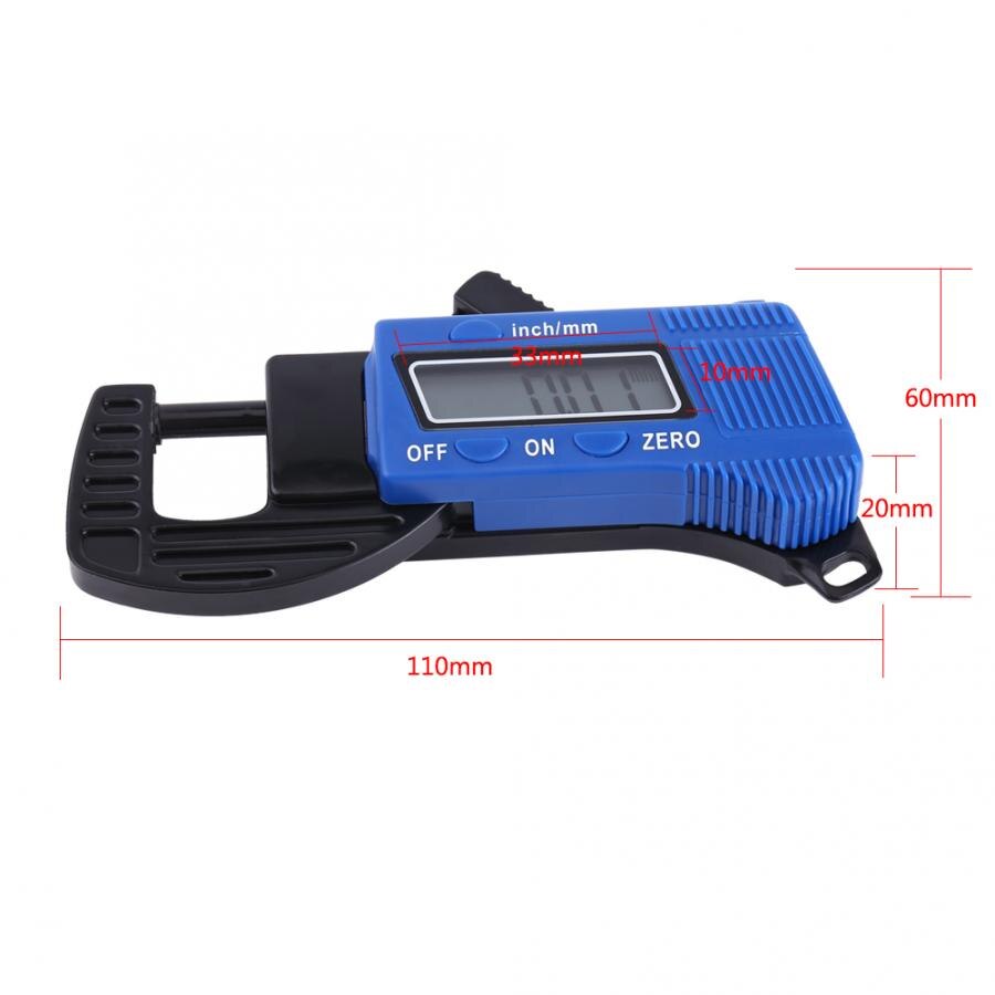 0-12mm Digital Thickness Gauge Carbon Fiber Composites Width Mini Dial Thickness Gauge Caliper Meter Measure Tools