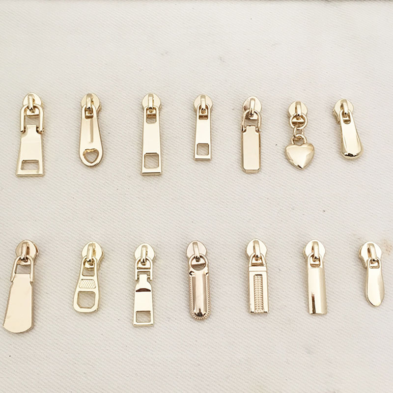 1Pcs 3# Gold Plated Fix Zip Puller/Zipper Pull Sliders Zip Head Zipper Repair Instant Removable For DIY Sewing Craft