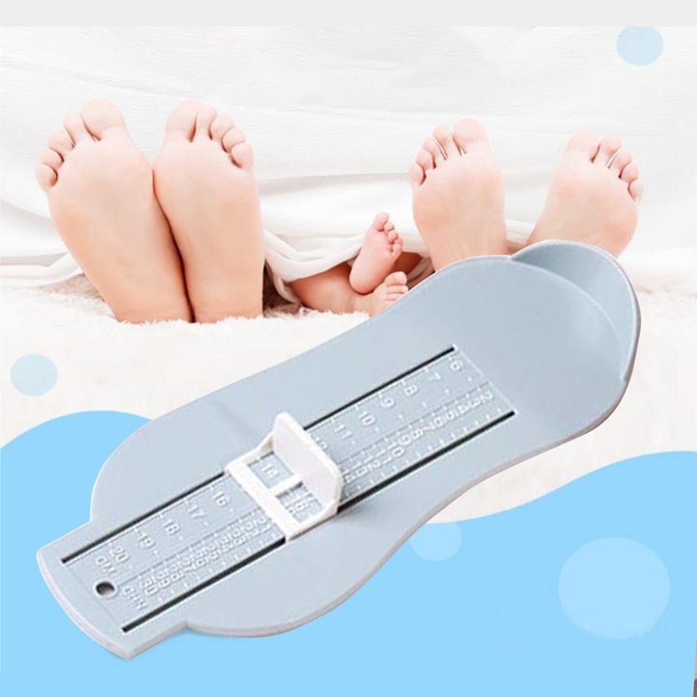 Plastic kindervoetmeter 3 kleuren meet babynagelverzorging babyvoetliniaal kindervoetlengtecalculator babynagelverzorging