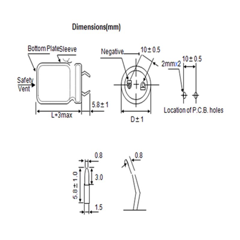 Snap-In Elko Condensator 47000µF 25V | Elektrolytische condensator tot een temperatuur van 85°C | 35x63mm | 47000uF ESMH250VSN473MA63U United Chemi-Con