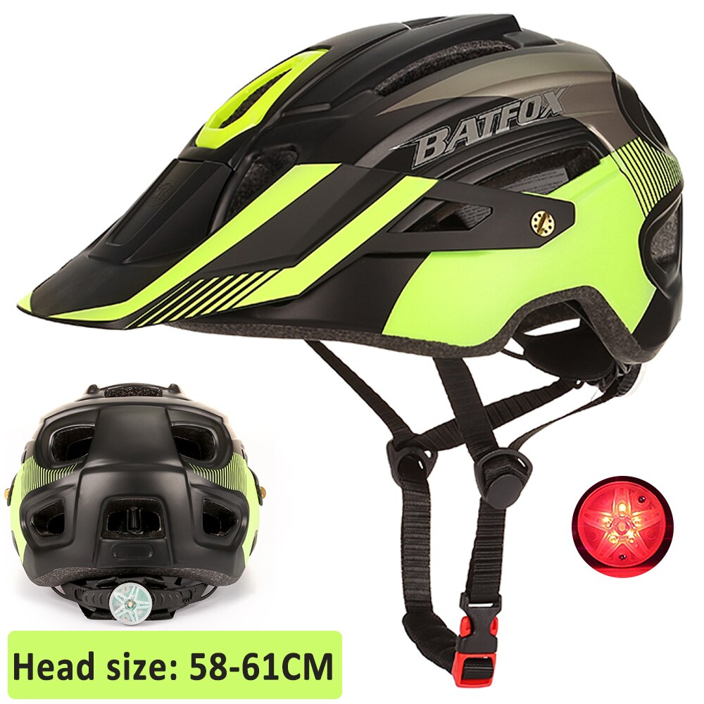 Orange cycling helmet MTB Large brim mountain bike ultralight bicycle helmet Men Women Casco Ciclismo Bicicleta MTB helmets: 8280-green