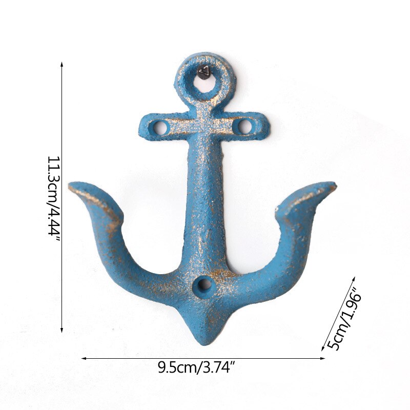 Anchor Model Iron Ornament Wall Hook Home Decoration Rail Door Decor Accessories Bag Hooks Furnishing Crafts Household