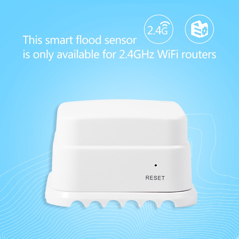 Wifi smart översvämningssensor vattenläckagedetektor översvämningsvarning säkerhetslarm tuya/smart life app fjärrkontroll