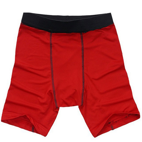 Schnell Trocken Männer Hosen Training Gym Engen Shorts Sport Compression Haut Briefs Camping Trekking Racing Reiten Muskel Show FigureN: Red / L