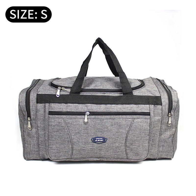 Women Men Oxford Travel Duffel Bag Carry on Luggage Bag Men Tote Large Capacity Weekender Gym Sport Holdall Overnight Bag XA189K: Small gray