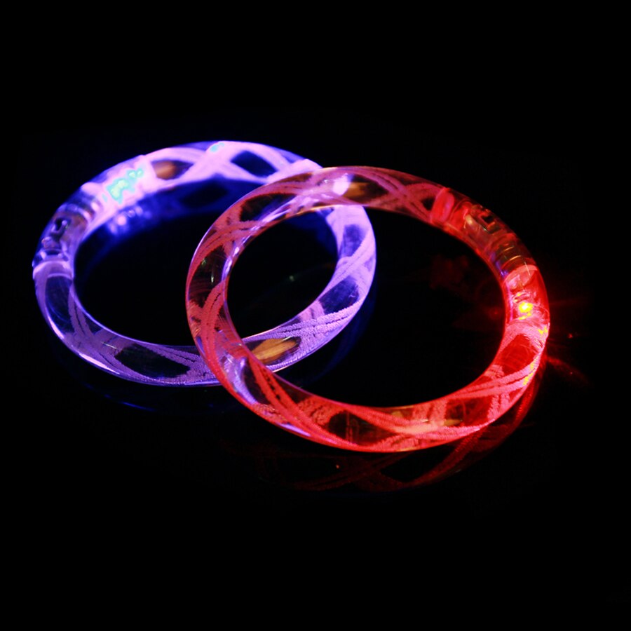 50 Pcs/lot Multicolor LED Flashing bracelet Light Up Acrylic Bangle for Party Bar Halloween,Chiristmas, Dance