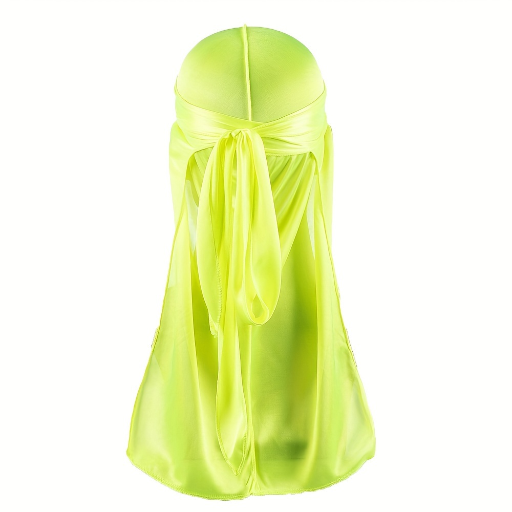 Gorro Durag de seda para hombre, Bandana sedosa Du Rag Doo Rag, gorro con ondas de cola larga