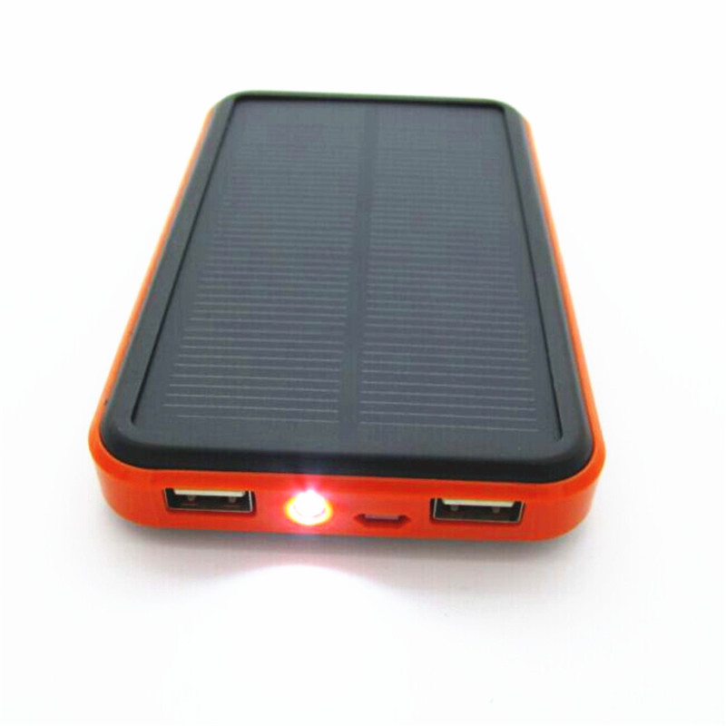 Colaier Waterdichte Solar Echte 10000 mAh Dual USB Externe Polymer Batterij Oplader Outdoor Licht Lamp Powerbank Universele