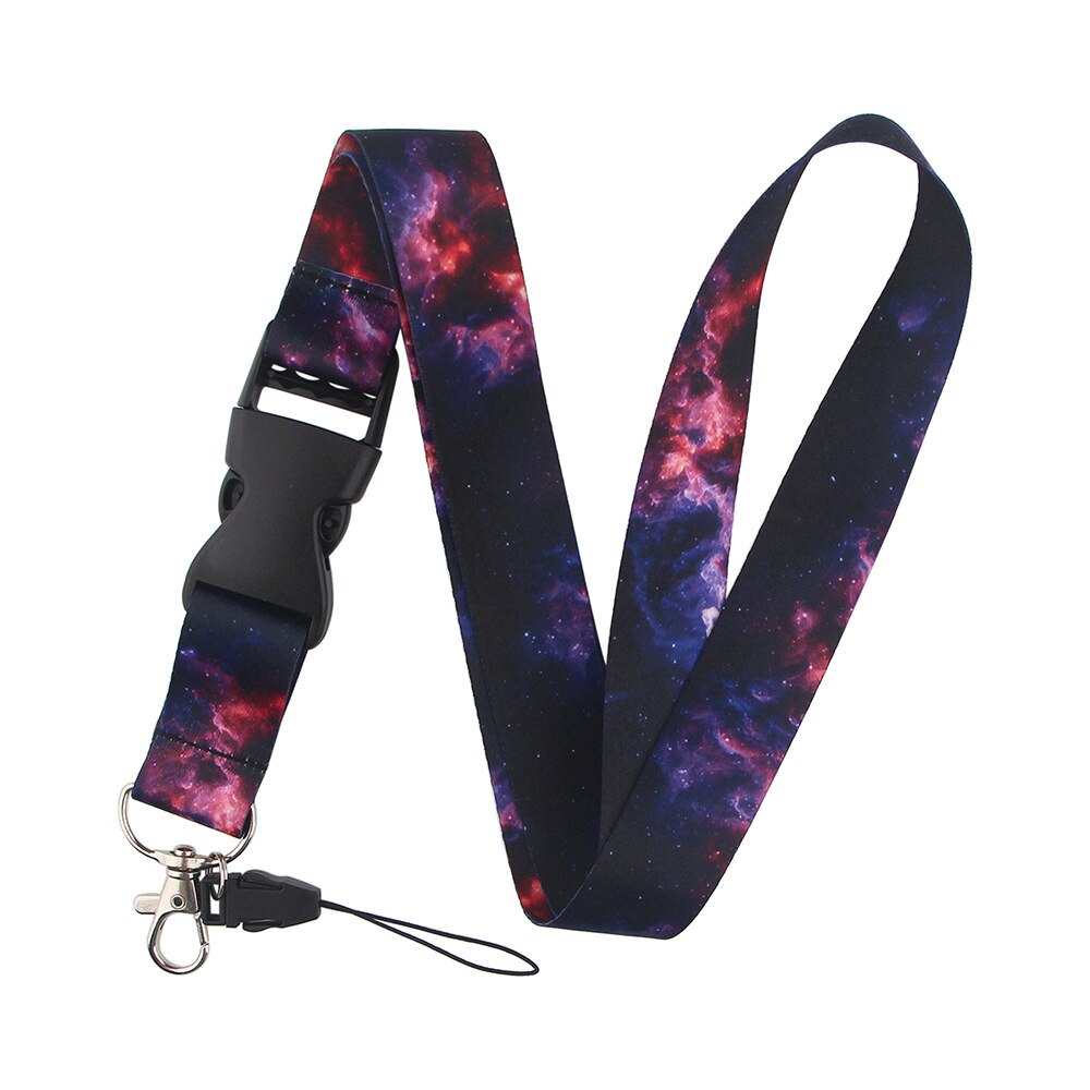 1 sztuk pokrowiec na karty Starry Sky elementy smycze breloczek kolorowe drukuj paski na szyję brelok telefon komórkowy liny nauczyciele prezent: NO.4