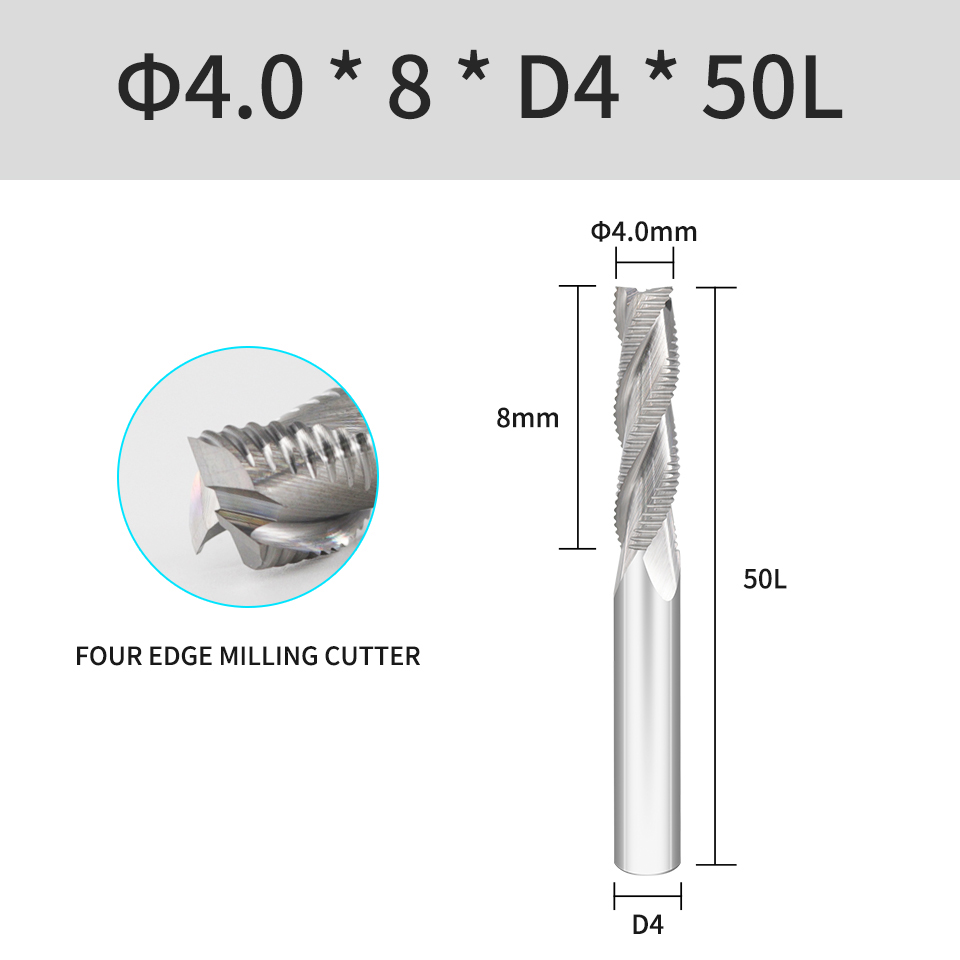 Vack HRC55 Voorbewerken End Mill Carbide 3 Fluiten Voor Staal Ijzer Aluminium Acryl Hout Frees 6 10 12Mm cnc Frezen: 31Mm