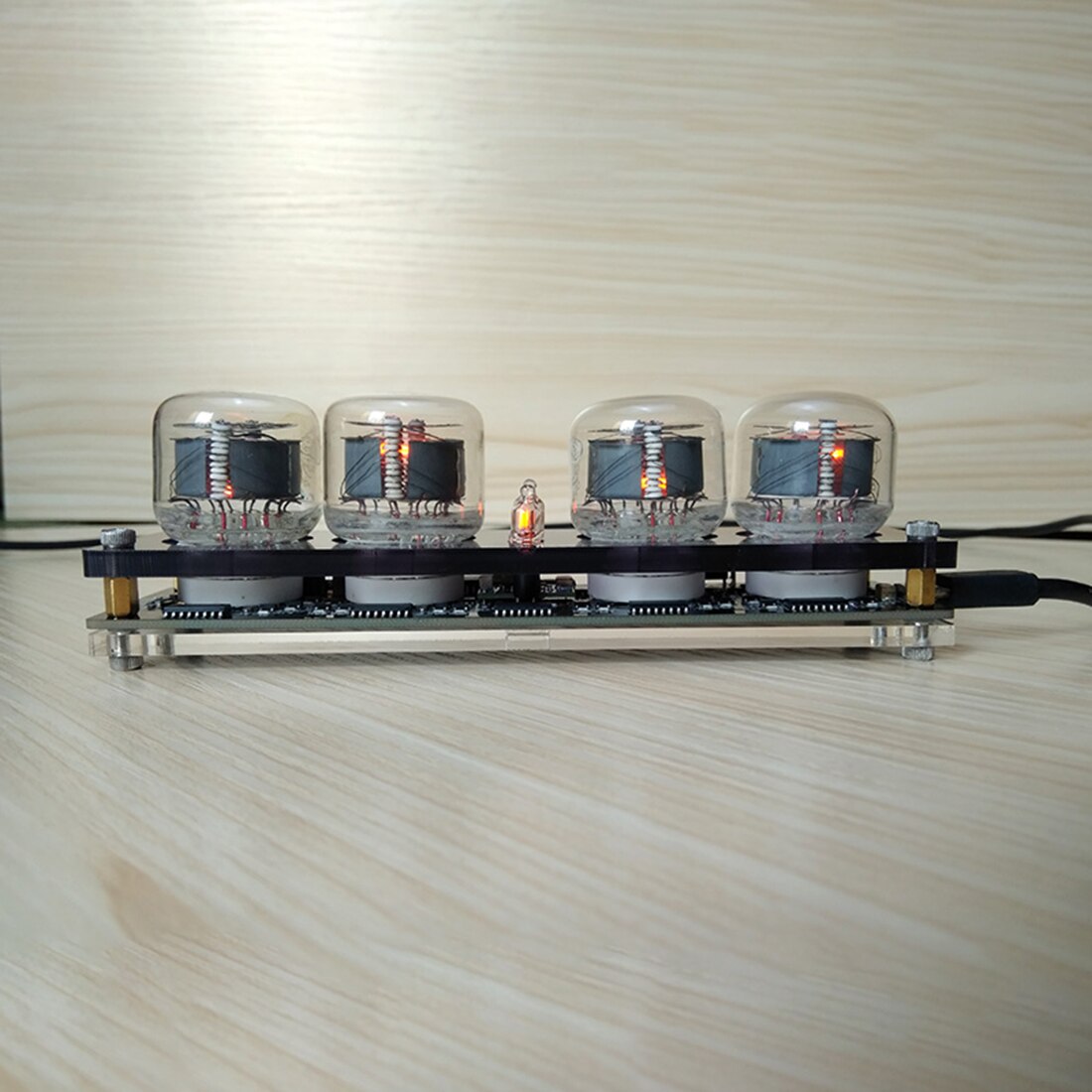 Diy Glow Buis Klok Base Vier Digitale Gloed Buis Klok Voor Gloed Buis (Geen Glow Buis) voor Kinderen Kinderen Speelgoed-Type Een Basic Versie