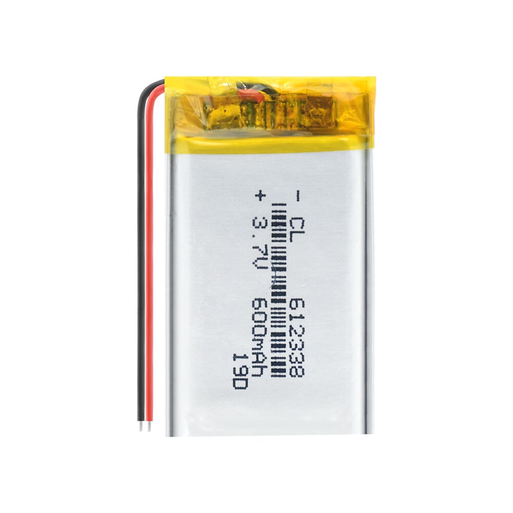 1/2/4 Pcs 612338 600mAh Lipo Battery 3.7V 612338 Lithium Polymer Li-polymer Batteries For DVR GPS MP3 MP4 Cell Phone Speaker