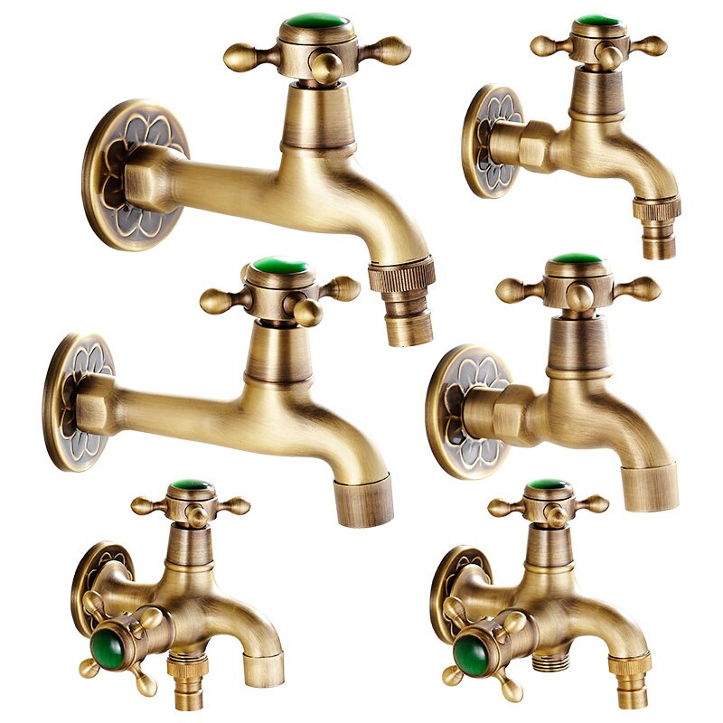 Antique Brass Ceramic Handle Washing Machine Faucet /Garden Water Tap / and Mop Pool Faucet / Laundry Sink Taps